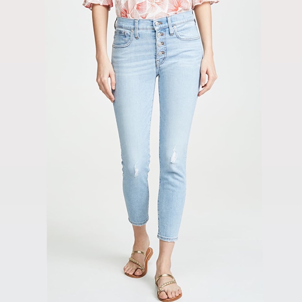 Madewell High Rise Button Front Jeans